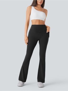 Halara UltraSculpt High Waisted Scrunch Butt Lifting Tummy Control Black L NWT